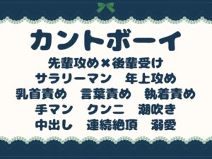 カントボーイ部下の秘密～風俗サイト閲覧がばれて先輩に強引に抱かれました～ [青の余白] | DLsiteがるまに