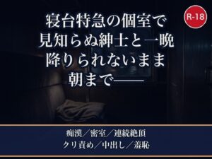 寝台特急の個室で見知らぬ紳士と一晩二人きり、降りられないまま朝までイカされ続けて終着駅のホテルで中出しされた話 [夜更けの隣人] | DLsiteがるまに