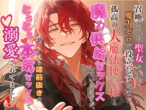 召喚された聖女ですが、魔力ゼロで役立たずなので孤高の大魔法使い様と魔力供給セックスしていたはずが、気づいたら建前抜きのとろとろ♡本気セックスで溺愛されてました！ [なぎの熱帯夜] | DLsiteがるまに