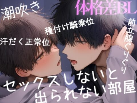 セックスしないと出れない部屋で、体格差のある2人が閉じ込められて種付け騎乗位♡♡ [くろぬこ] | DLsiteがるまに