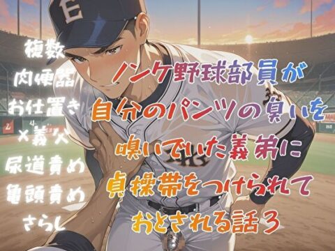 ノンケ野球部員が自分のパンツの臭いを嗅いでいた義弟に貞操帯をつけられておとされる話3 [BLSM物語] | DLsiteがるまに