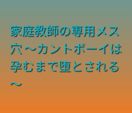 家庭教師の専用メス穴 ～カントボーイは孕むまで堕とされる～ [凜音] | DLsiteがるまに