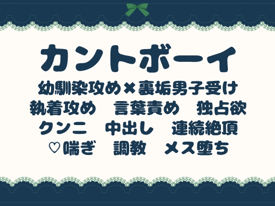 カントボーイが裏垢でまんこ自撮り売ってたら、幼なじみにバレて犯されまくって独占される話 [青の余白] | DLsiteがるまに 1