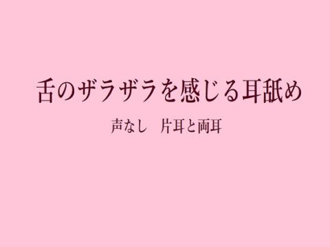 舌がザラザラ！声なしマッサージ耳舐め 片耳+両耳 [りんご] | DLsite