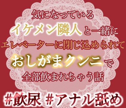 気になっているイケメン隣人と一緒にエレベーターに閉じ込められて、おしがまクンニで全部飲まれちゃうお話 [おやおや] | DLsiteがるまに