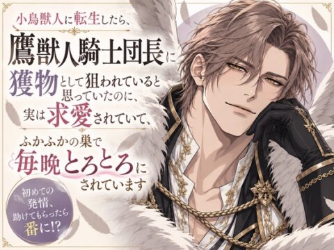 小鳥獣人に転生したら、鷹獣人騎士団長に獲物として狙われていると思っていたのに、実は求愛されていて、ふかふかの巣でめちゃくちゃにされています [桃くり] | DLsiteがるまに