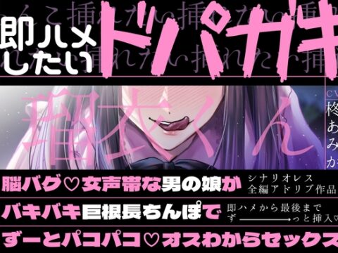 【即ハメから最後までずーと挿入】即ハメしたいドパガキ瑠衣くん～脳バグ♡女声帯な男の娘がバキバキ巨根長ちんぽでずーとパコパコ♡オスわからセックス～【シナリオレス】 [桃色のぱらどっくす] | DLsiteがるまに