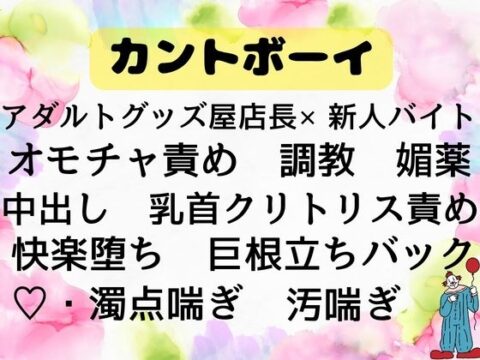 バイト先のアダルトグッズ店の店長とカントボーイな新人アルバイト君の居残り研修は売り物を使ったセックス講習！? [ひえひえピエロ] | DLsiteがるまに