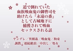 道で倒れていた血族吸血鬼の御曹司を助けたら『永遠の番』として古城地下に捕獲されて吸血セックスされる話 [ふわっ堂] | DLsiteがるまに