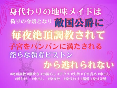 身代わりの地味メイドは偽りの令嬢となり、敵国公爵に毎夜絶頂調教されて、子宮をパンパンに満たされる淫らな執着ピストンから逃れられない [みつむぎなえ] | DLsiteがるまに