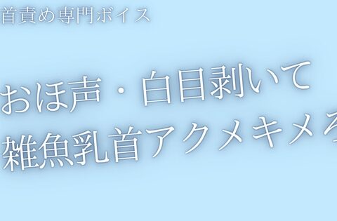 【乳首責め】おほ声出して白目剥くまで、乳首いじめてあげる [青葉] | DLsiteがるまに