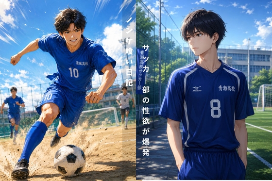 ノンケ喰い日記。サッカー部のイケメンが大人しい選手に目を付け快楽調教し絶頂の日々 [ともや] | DLsiteがるまに 1