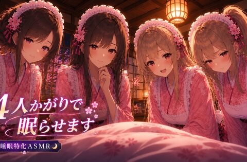 【睡眠特化ASMR】和風メイド4人かがりで眠らせます【耳かき・マッサージ】 #耳かきボイス [甘月亭。] | DLsite