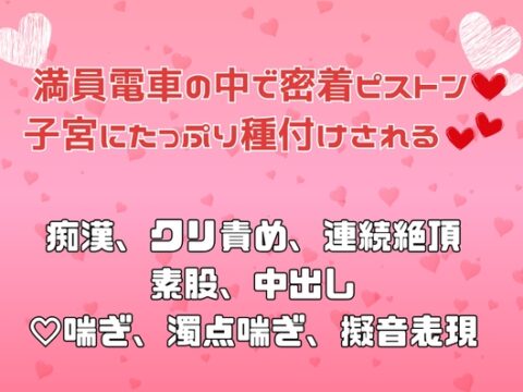 満員電車の中で密着ピストン♡子宮にたっぷり種付けされる♡♡ [アサ] | DLsiteがるまに
