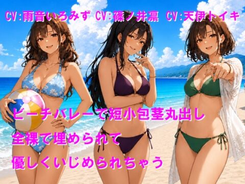 ビーチバレーで短小包茎丸出し 全裸で埋められて優しくいじめられちゃう [Cluster M] | DLsite